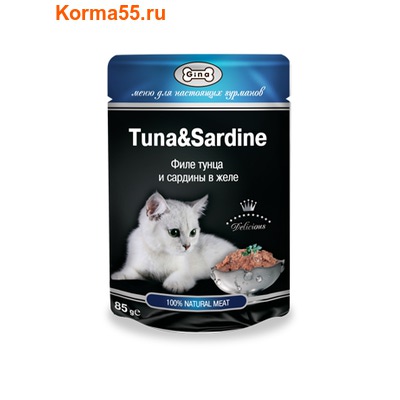 Влажный корм GINA Tuna & Sardine — Тунец с сардинами (фото)
