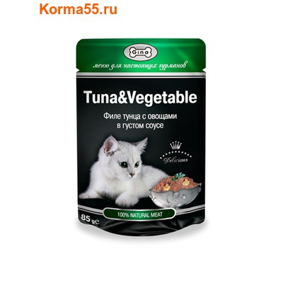 Влажный корм GINA Tuna & Vegetable — Тунец с овощами (фото)