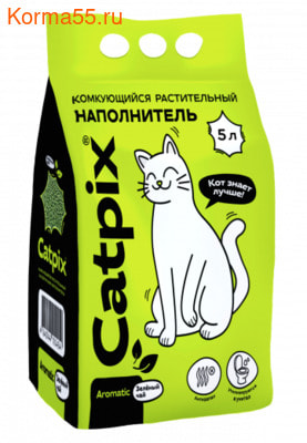 Наполнитель CATPIX растительный "Зеленый чай", 5 л Наполнитель CATPIX растительный "Зеленый чай", 5 л