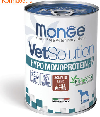 Влажный корм Monge VetSolution Dog Hypo Monoprotein LAMB Влажный корм Monge VetSolution Dog Hypo Monoprotein LAMB (фото)