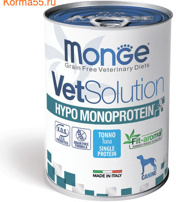 Влажный корм Monge VetSolution Dog Hypo Monoprotein TUNA Влажный корм Monge VetSolution Dog Hypo Monoprotein TUNA (фото)