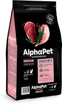 Сухой корм AlphaPet c кроликом и уткой для кошек от 7 лет Сухой корм AlphaPet c кроликом и уткой для кошек от 7 лет (фото)