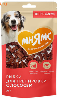 Лакомство Мнямс Тренировочные "Рыбки" из лосося 90г Лакомство Мнямс Тренировочные "Рыбки" из лосося 90г (фото)