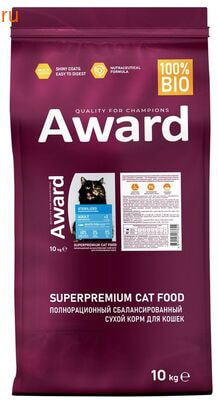 Сухой корм AWARD Sterilized (белая рыба) Сухой корм AWARD Sterilized (белая рыба)