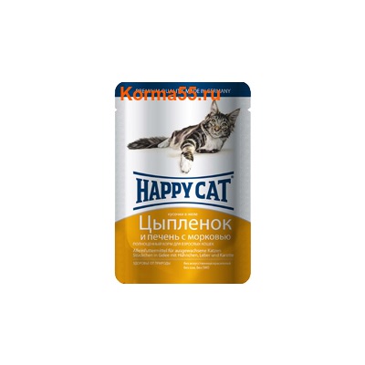 Влажный корм Happy Cat Цыпленок и печень Влажный корм Happy Cat Цыпленок и печень