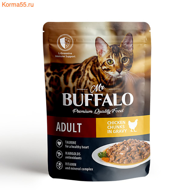 Влажный корм Mr.Buffalo для кошек с цыплёнком в соусе