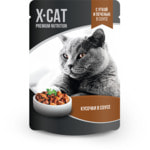 Влажный корм X-Cat с уткой и печенью в соусе