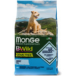 Сухой корм Monge Dog BWild GRAIN FREE Mini Adult Acciughe (анчоус, картофель и горох)