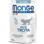 Влажный корм Monge Monoprotein для котят с форелью