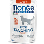 Влажный корм Monge Monoprotein для кошек с индейкой