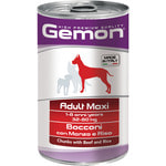 Влажный корм GEMON DOG MAXI кусочки с говядиной и рисом