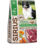 Сухой корм SIRIUS для взрослых собак (говядина с овощами)