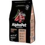 Сухой корм ALPHAPET для собак мелких пород (ягненок и рис)